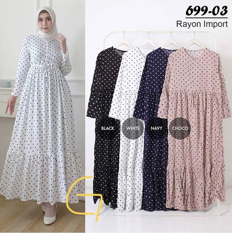 polka dot dress muslimah