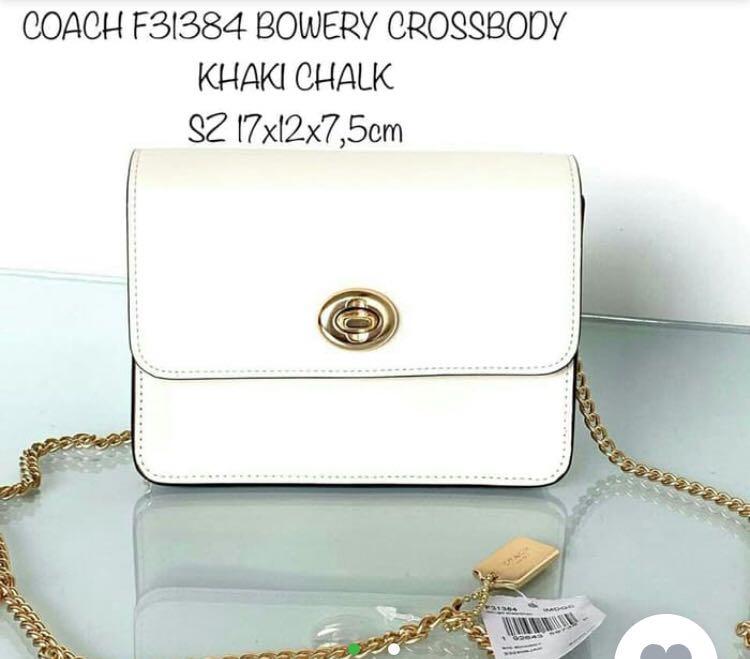 NWT COACH F31384 MINI BOWERY CROSSBODY BAG IN SIGNATURE CANVAS KHAKI