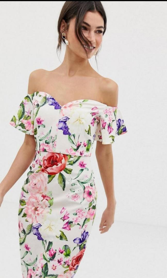 Paper dolls best sale floral bardot dress