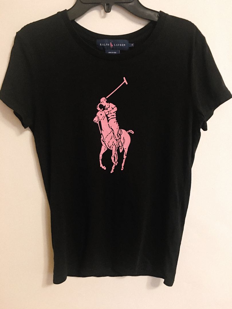 ralph lauren pink pony tee shirt