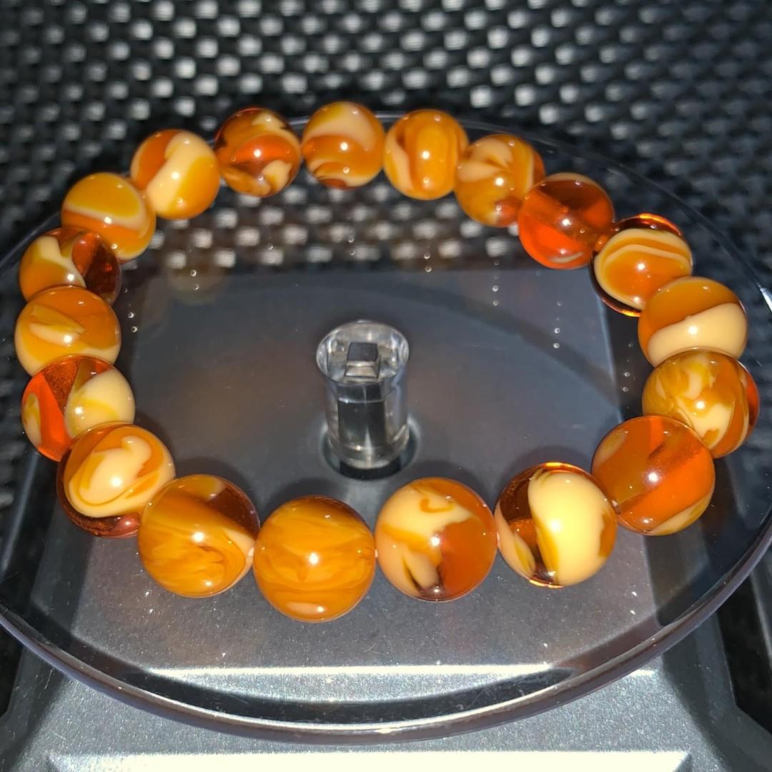 Rare Sale Limited Quantity Genuine Old Mine Powerful Beeswax Amber Bracelet 10 6mm 天然老矿琥珀 功效超大 蜜蜡手串free Delivery Women S Fashion Jewelry Organisers Precious Stones On Carousell