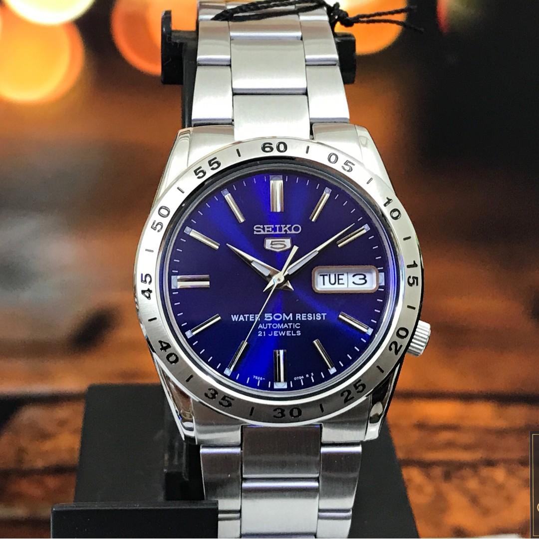 Seiko 5 Snkd99 Blue Dial Stainless Steel Automatic Men S Watch Snkd99k1 Men S Fashion Watches On Carousell