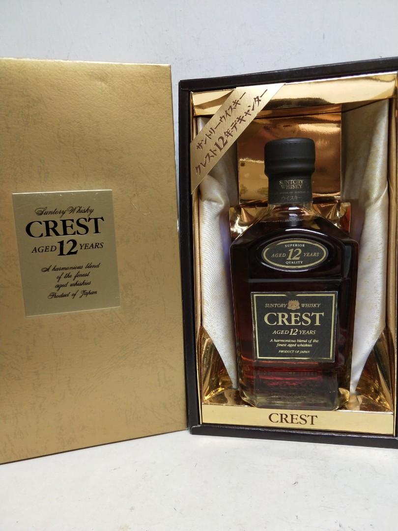 Suntory Crest Aged 12 Years 三得利方樽威士忌700ml, 嘢食& 嘢飲