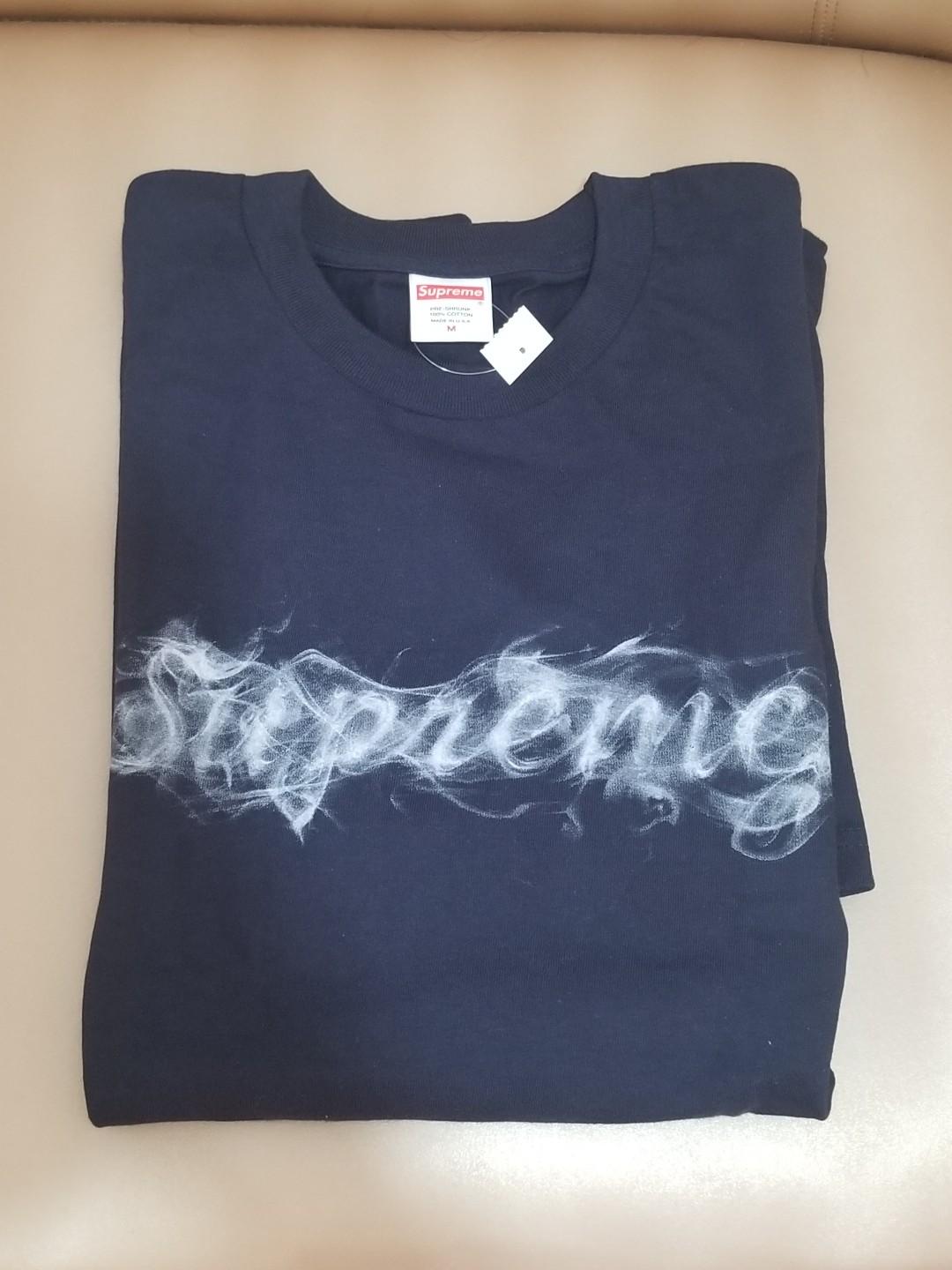 レア！supreme Smoke Tee NAVY Tシャツ/カットソー(半袖/袖なし)