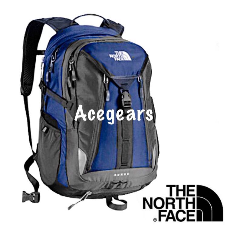 north face surge backpack blue