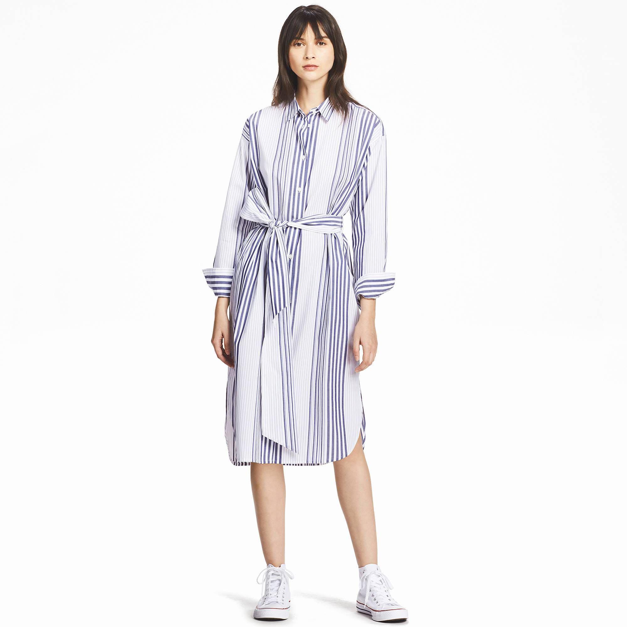Striped long shirt dress Clearance