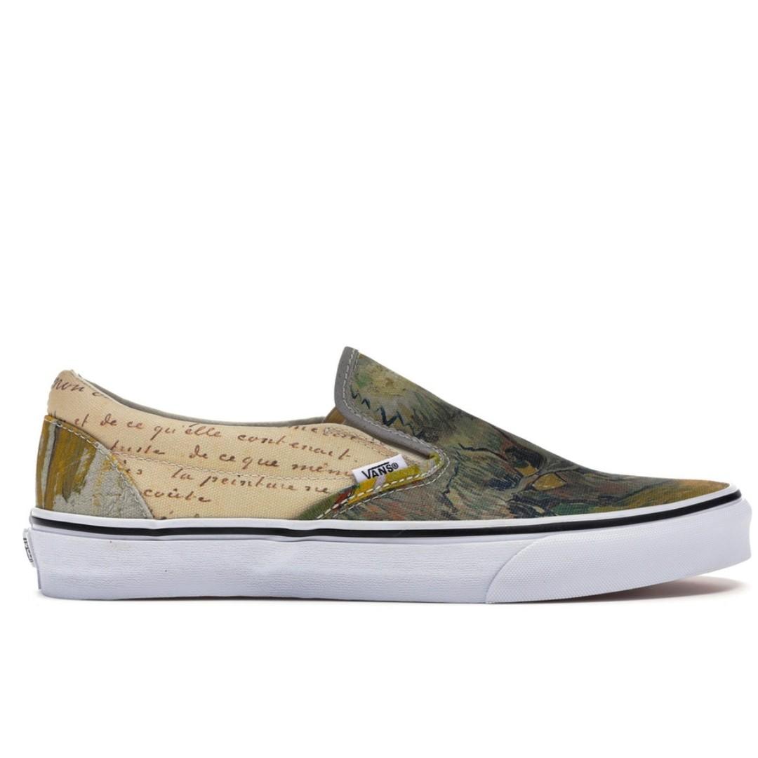 vans skull slip ons van gogh