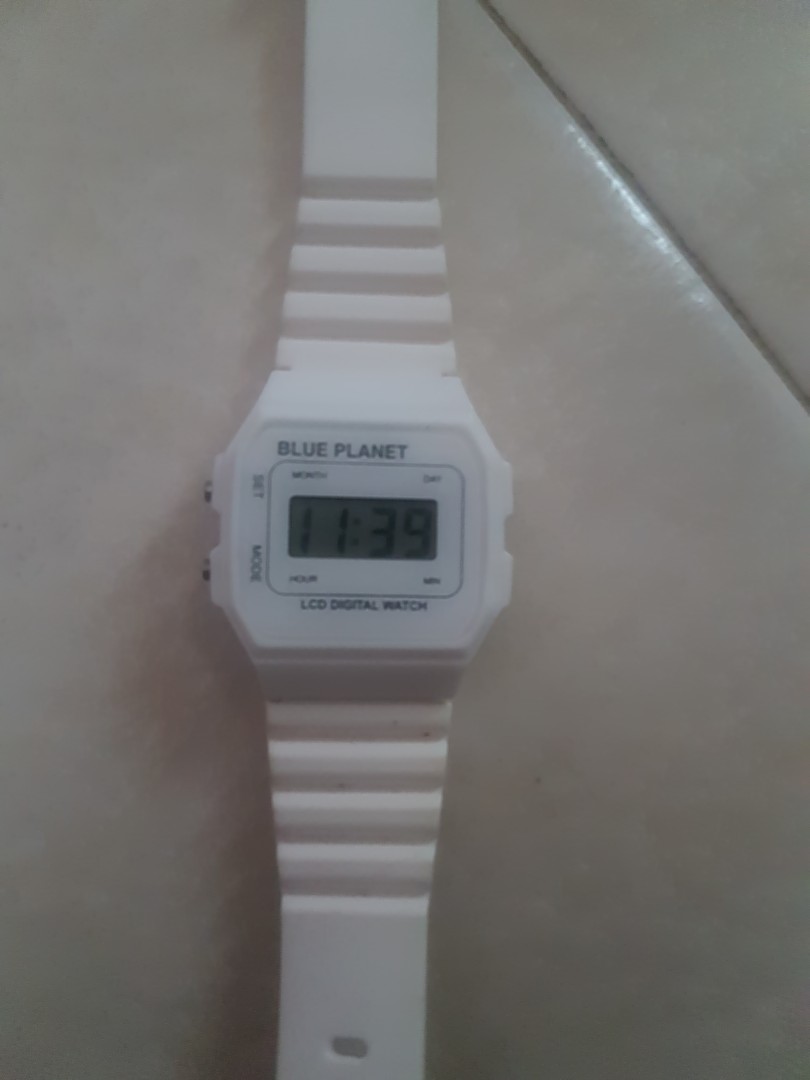 blue planet lcd digital watch