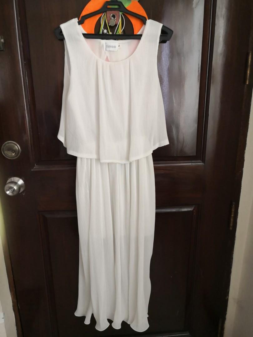 White Dress Maternity Civil Wedding Pang Aura Women S Fashion Clothes Dresses Skirts On Carousell