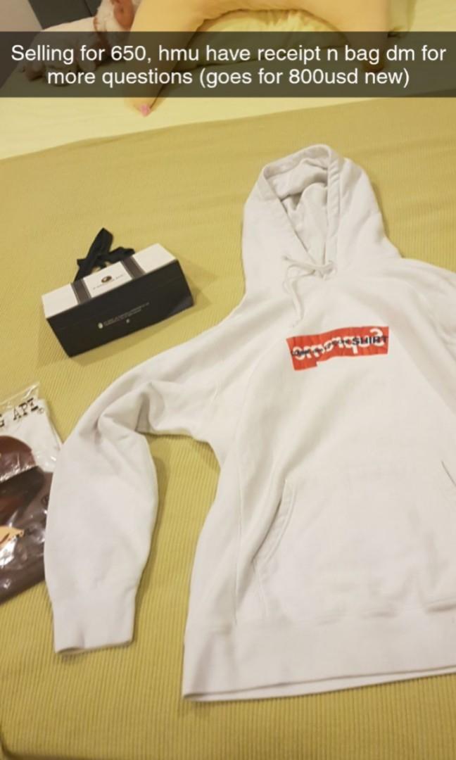Supreme cdg discount hoodie retail price