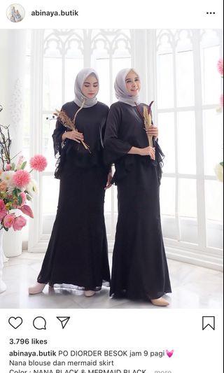 nana  mermaod skirt black