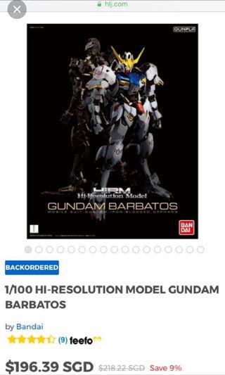 Bandai Hirm Barbatos Gundam