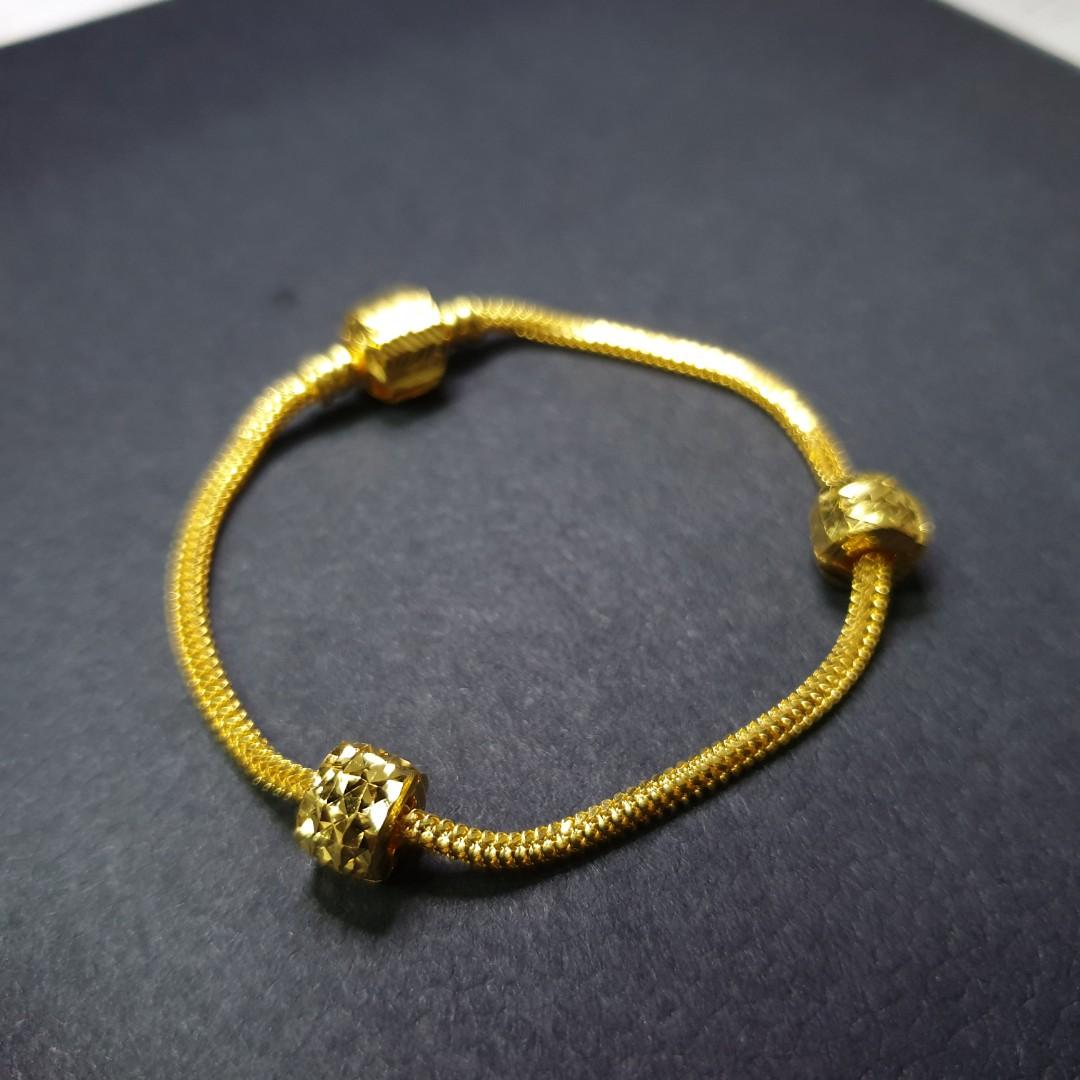 22k Solid 916 Gold Twist Bracelet Singapore Chain - Etsy Israel