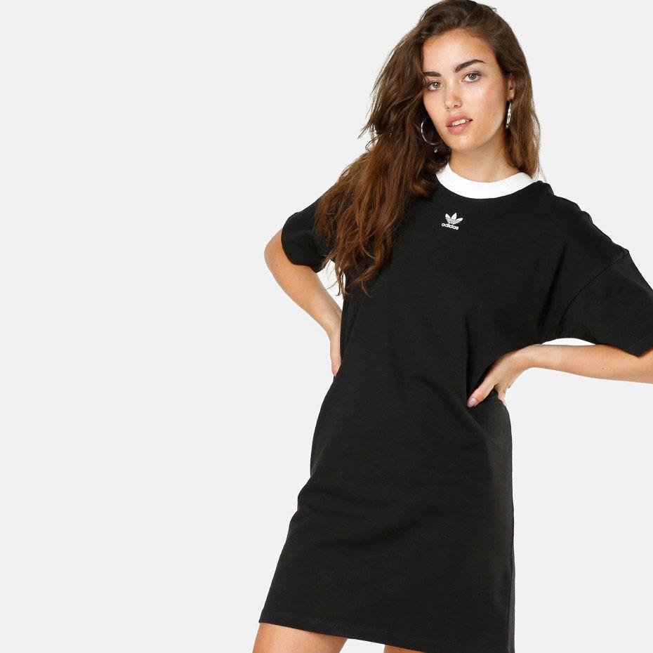 black trefoil dress by adidas