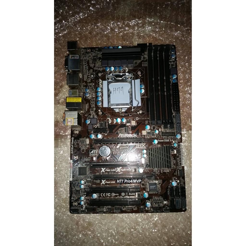 Asrock H77 Pro4 Mvp With Backplate Motherboard Electronics