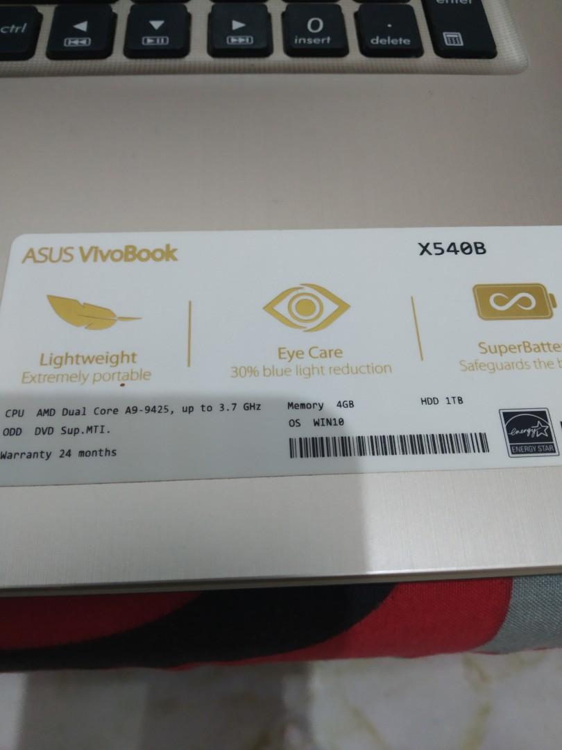Asus Vivobook X540b Amd A9 Elektronik Komputer Laptop Di Carousell