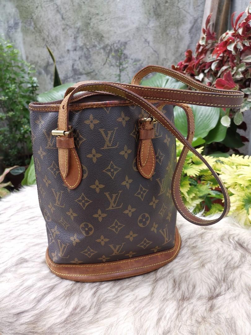 Louis Vuitton Monogram Petit Bucket Small Tote Bag – I MISS YOU