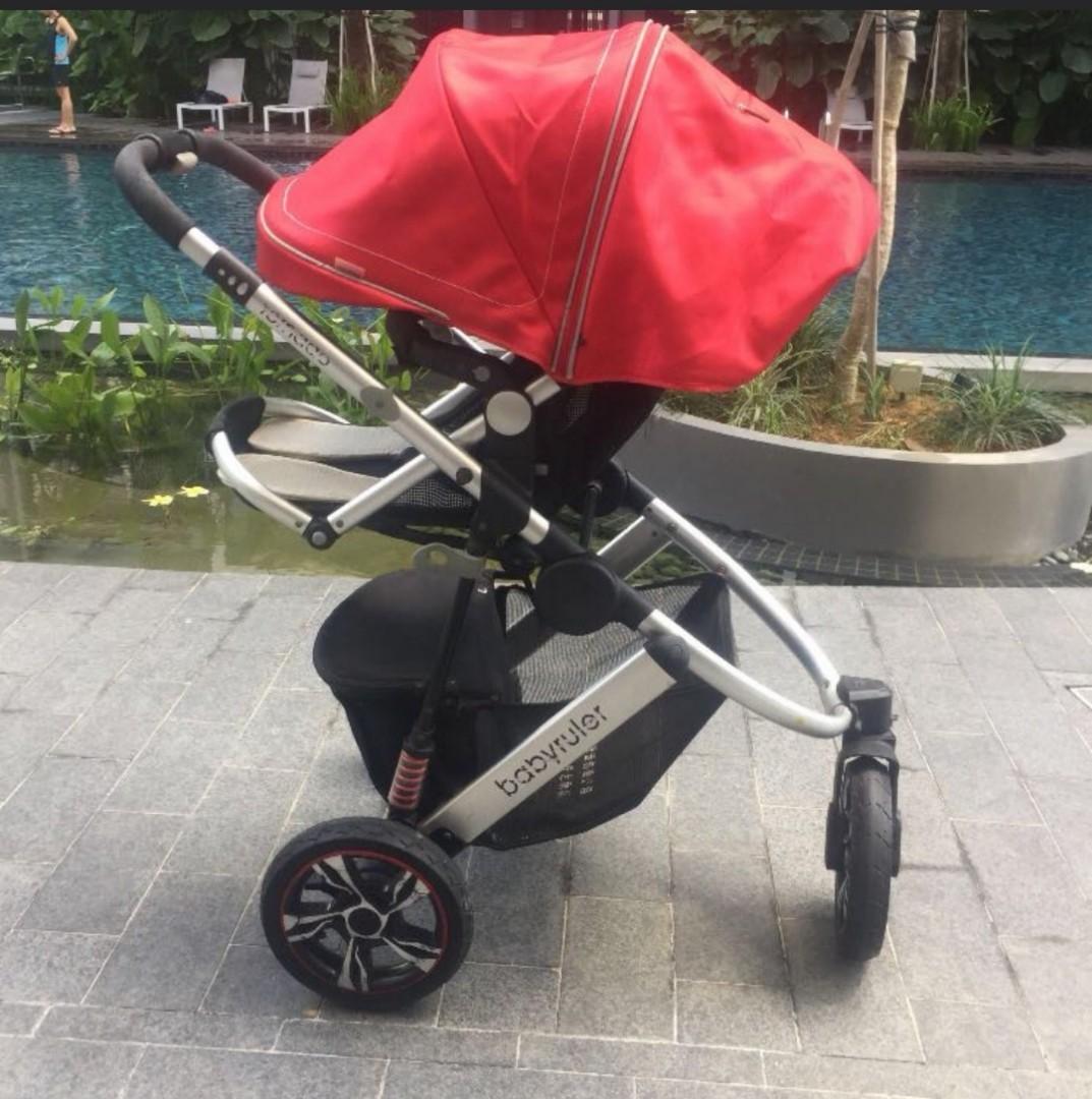 Baby stroller with extra baby cot seat, Babies & Kids, Going Out