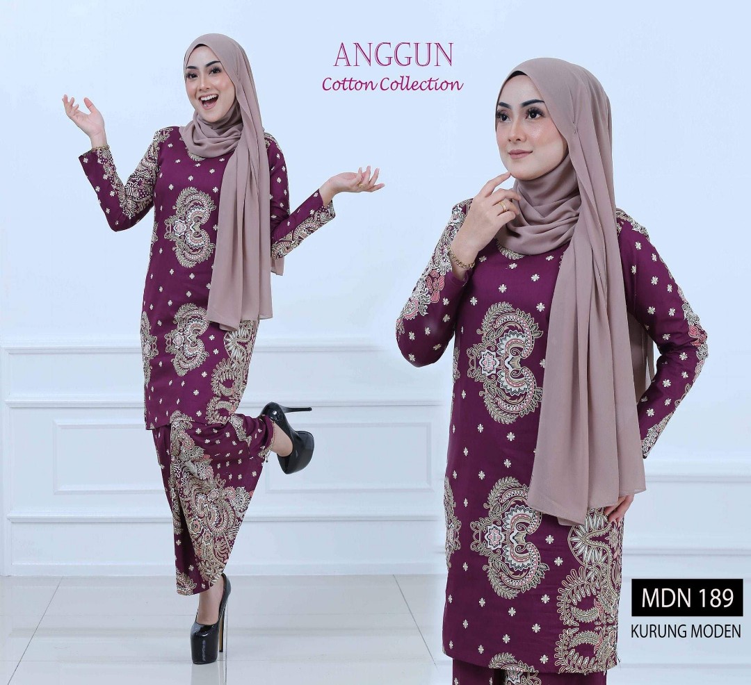 Baju Kurung Cotton By Anggun Collection2 Women S Fashion Clothes