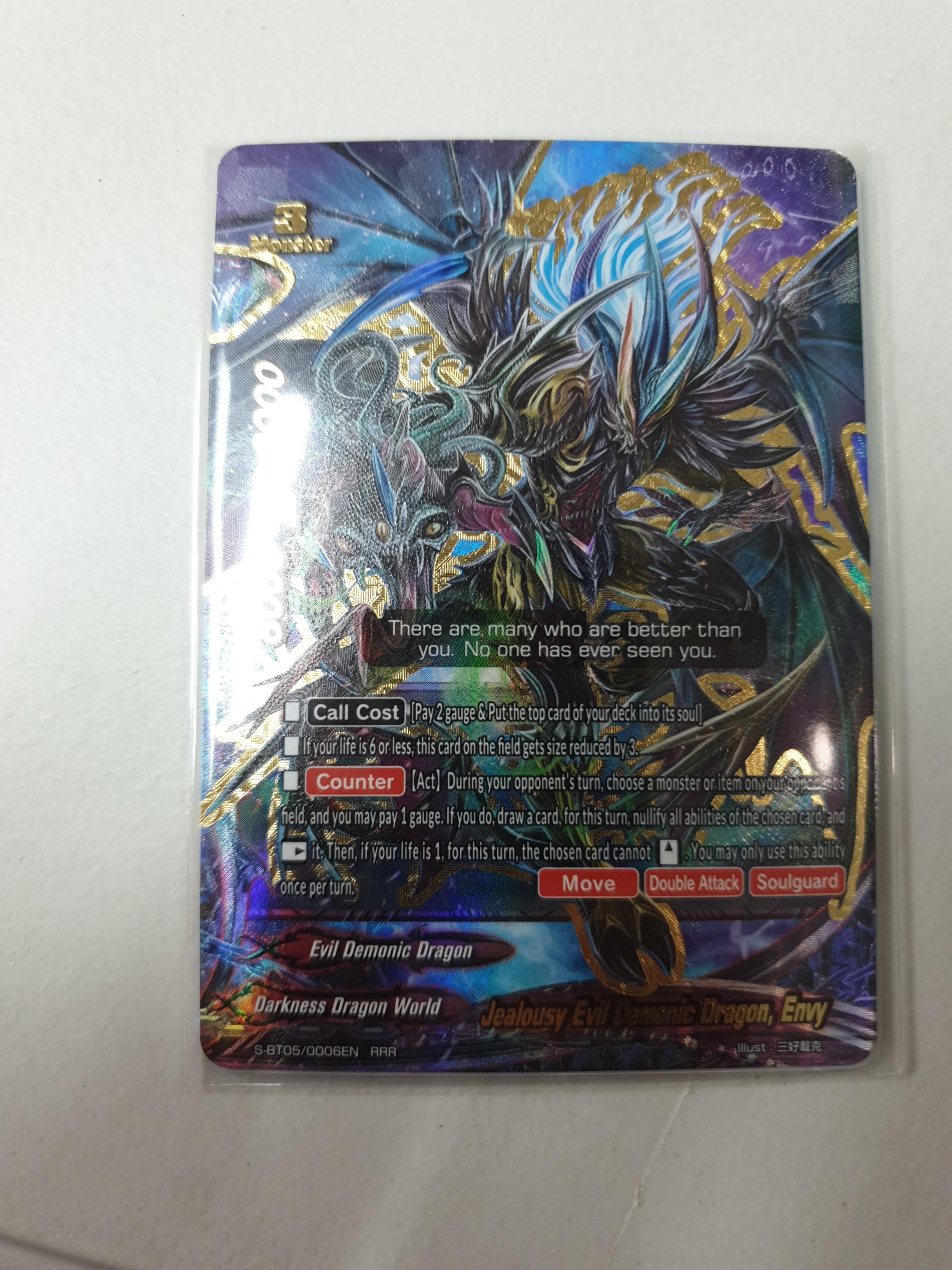 Envy S-BT05/0006EN RRR Future Card Buddyfight Jealousy Evil Demonic Dragon 