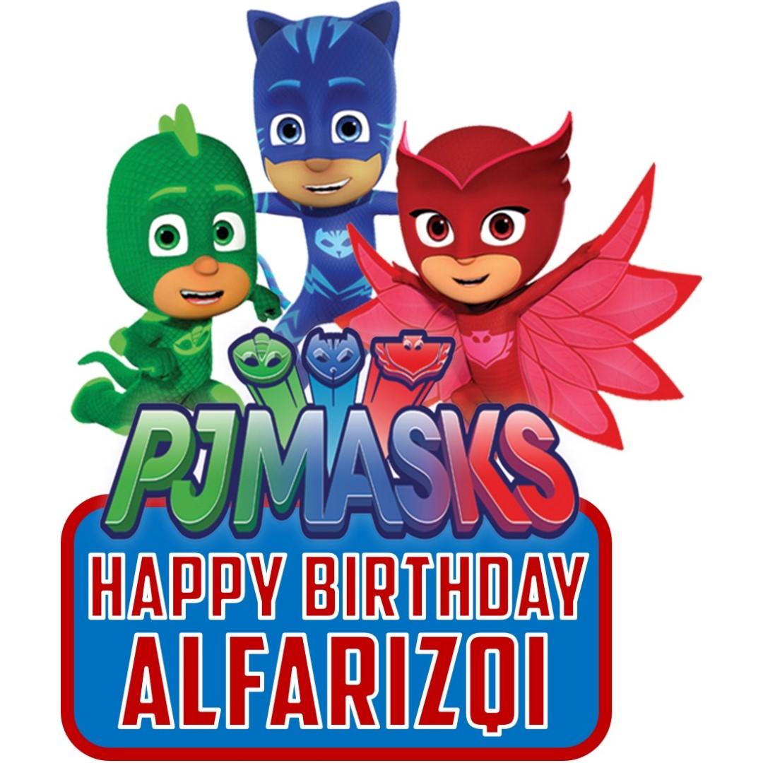 Cake Topper PJ Masks, Hobbies & Toys, Stationery & Craft, Occasions