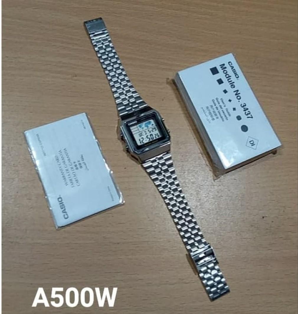 Casio A500wa-1df worldtime, Fesyen Pria, Jam Tangan di Carousell