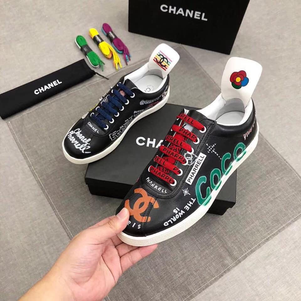 chanel graffiti sneakers