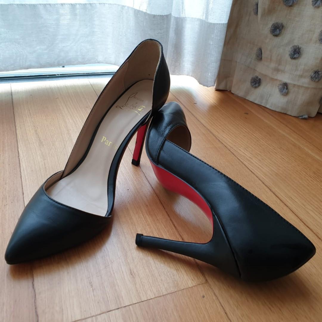 Christian Louboutin, Shoes, Black Christian Louboutin Iriza Patent  Leather Heels In Dust Bag