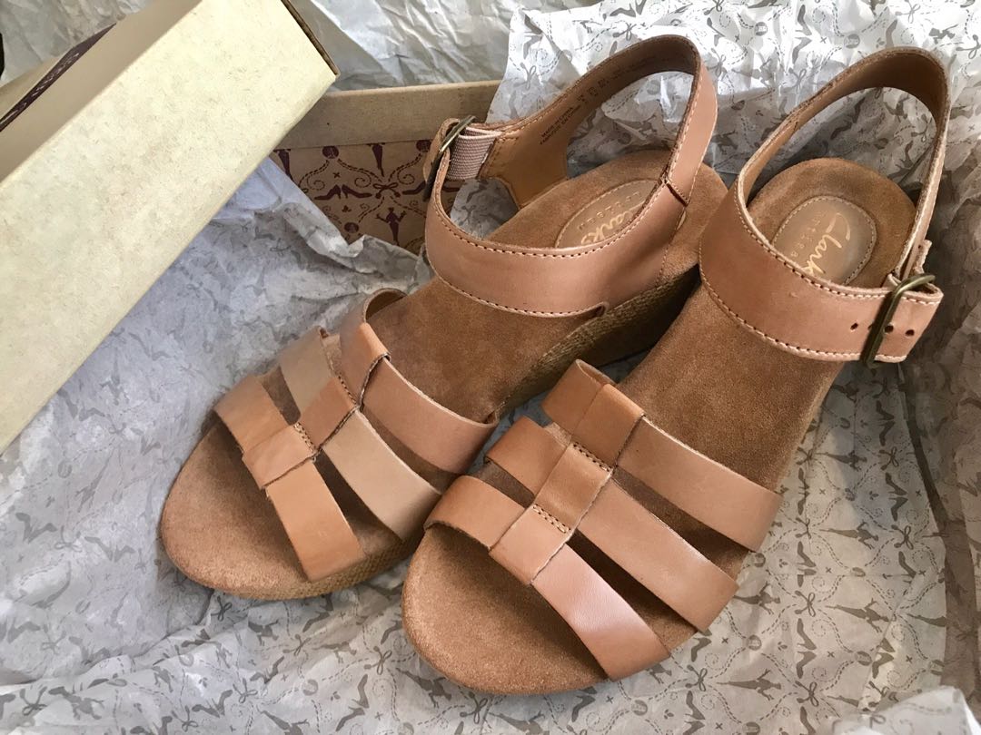 Sand Leather Harp Ladies Wedge Sandals, Fashion, Footwear, Sandals on Carousell