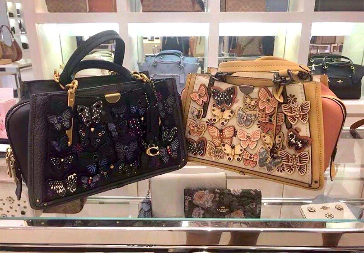 Coach butterfly appliqué leather dreamer satchel new arrivals