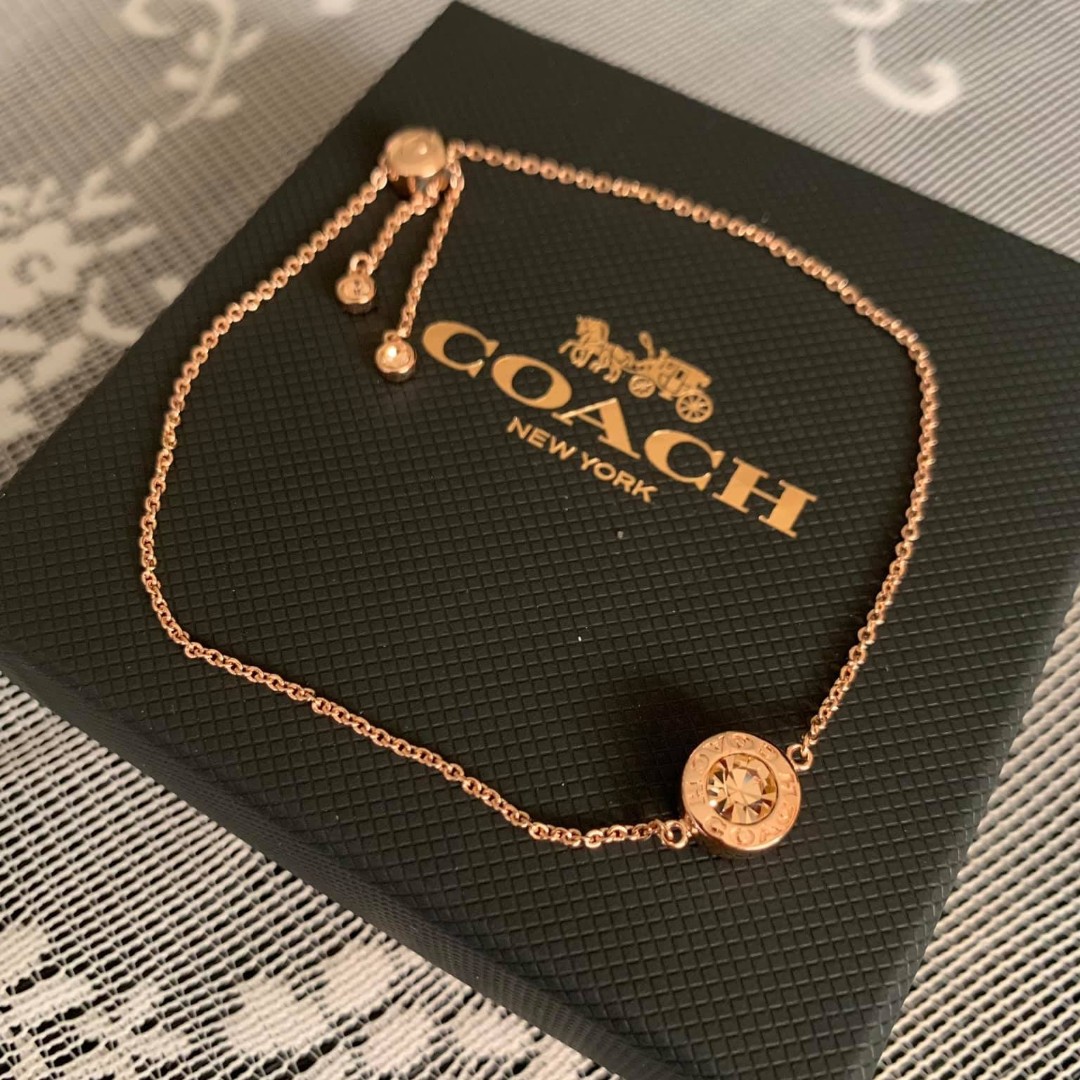 Coach open shop circle slider bracelet
