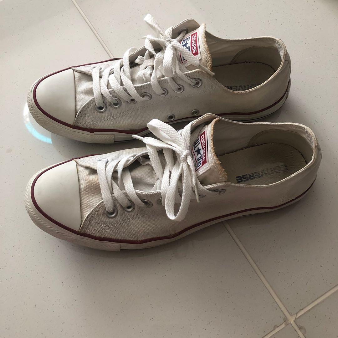 Converse white school shoes discount
