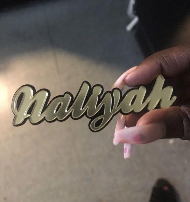 Custom Laser Cutting Acrylic Name and Word Personalized Hair Pin