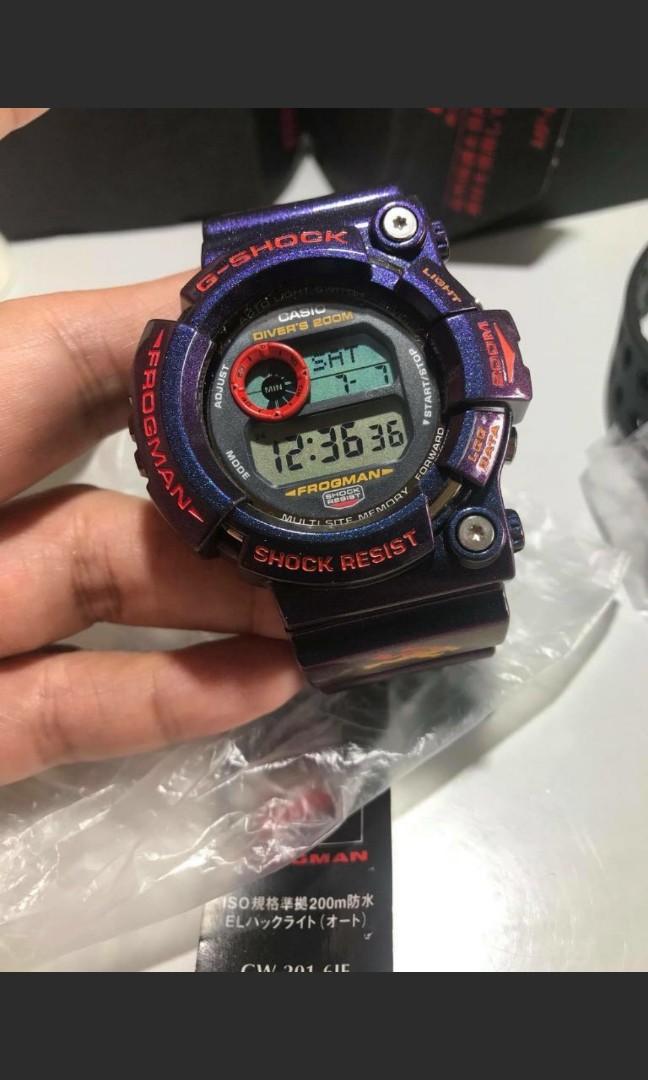 G Shock frogman GW-201-6JF 毒蛙, 名牌, 手錶- Carousell