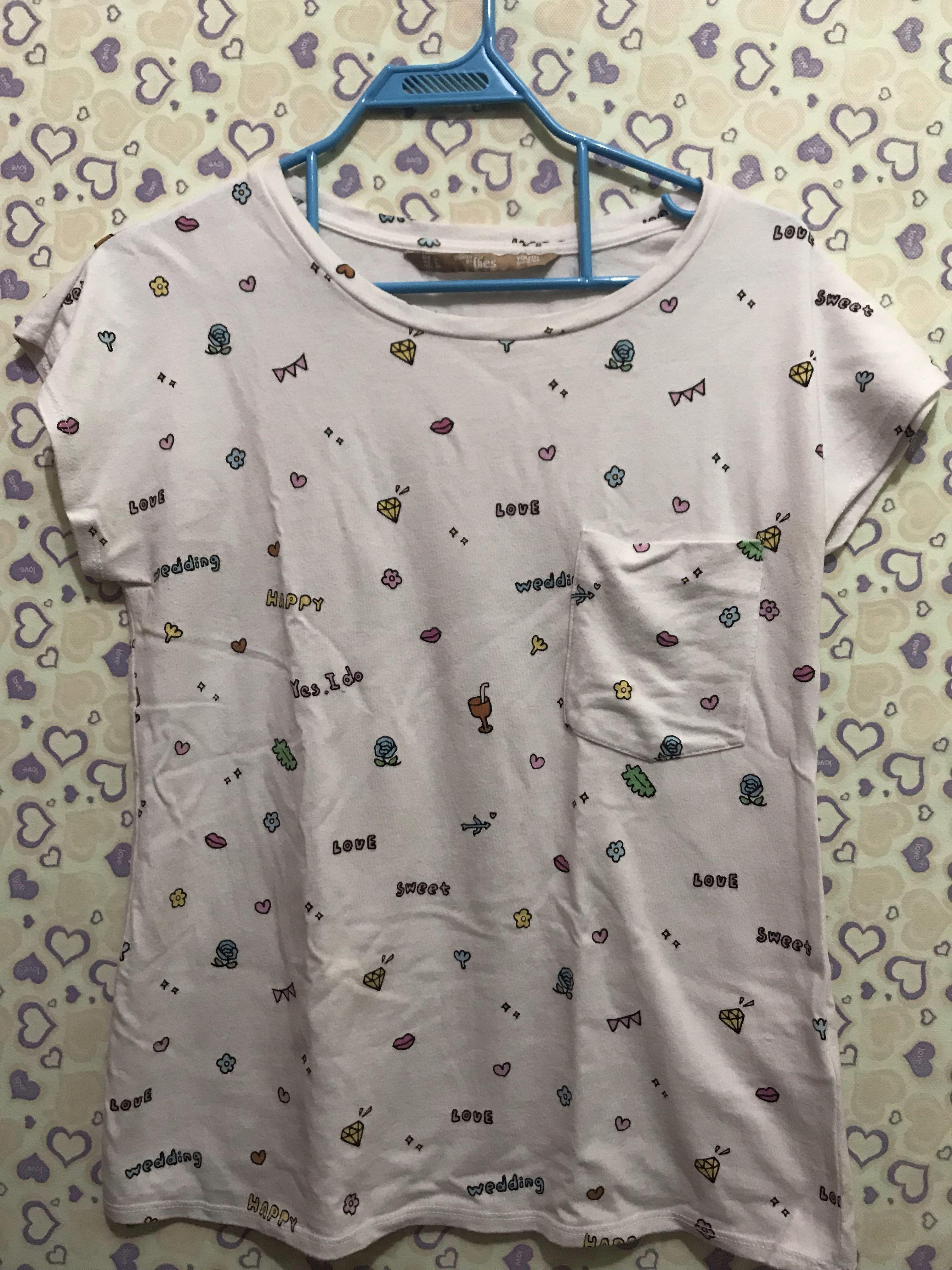 Kaos Flies Fesyen Wanita Pakaian Wanita Atasan Di Carousell