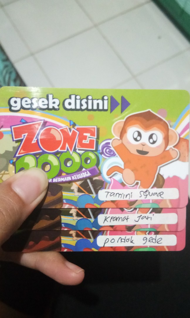 Kartu Zone 2000+saldonya, Tiket & Voucher, Kartu Hadiah & Voucher di