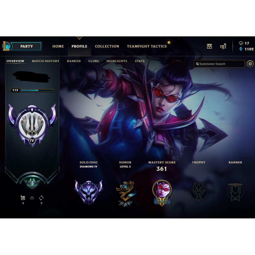 League Of Legends Diamond 4 Account Diamond Border Toys