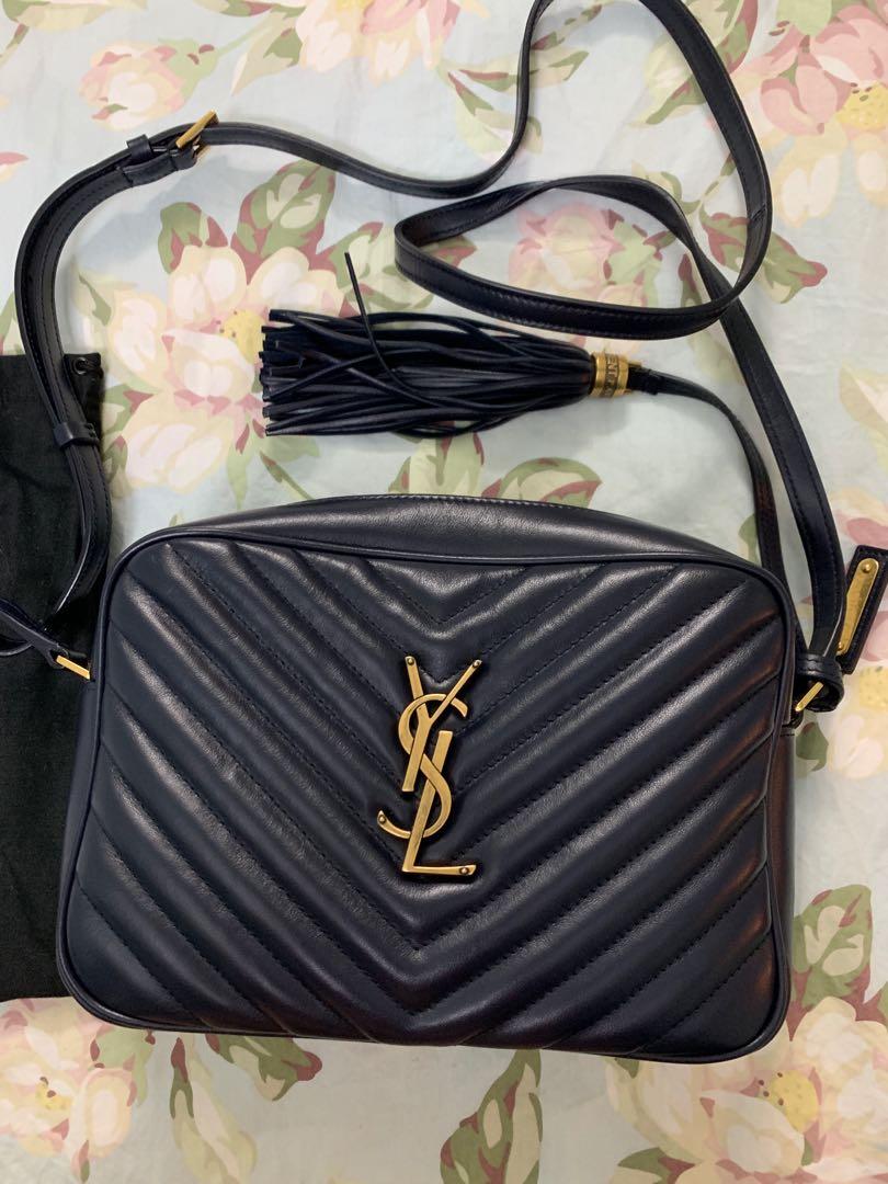 [Like New] YSL LOU CAMERA BAG in QUILTED LEATHER - Dark Blue, Luxury, Bags & Wallets, Sling Bags ...