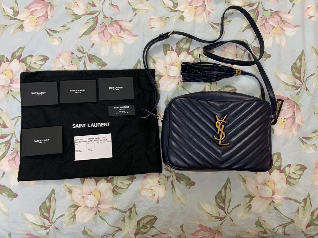 ysl lou camera bag navy