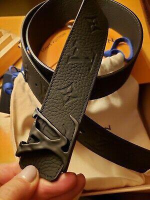 Shape leather belt Louis Vuitton Black size 95 cm in Leather