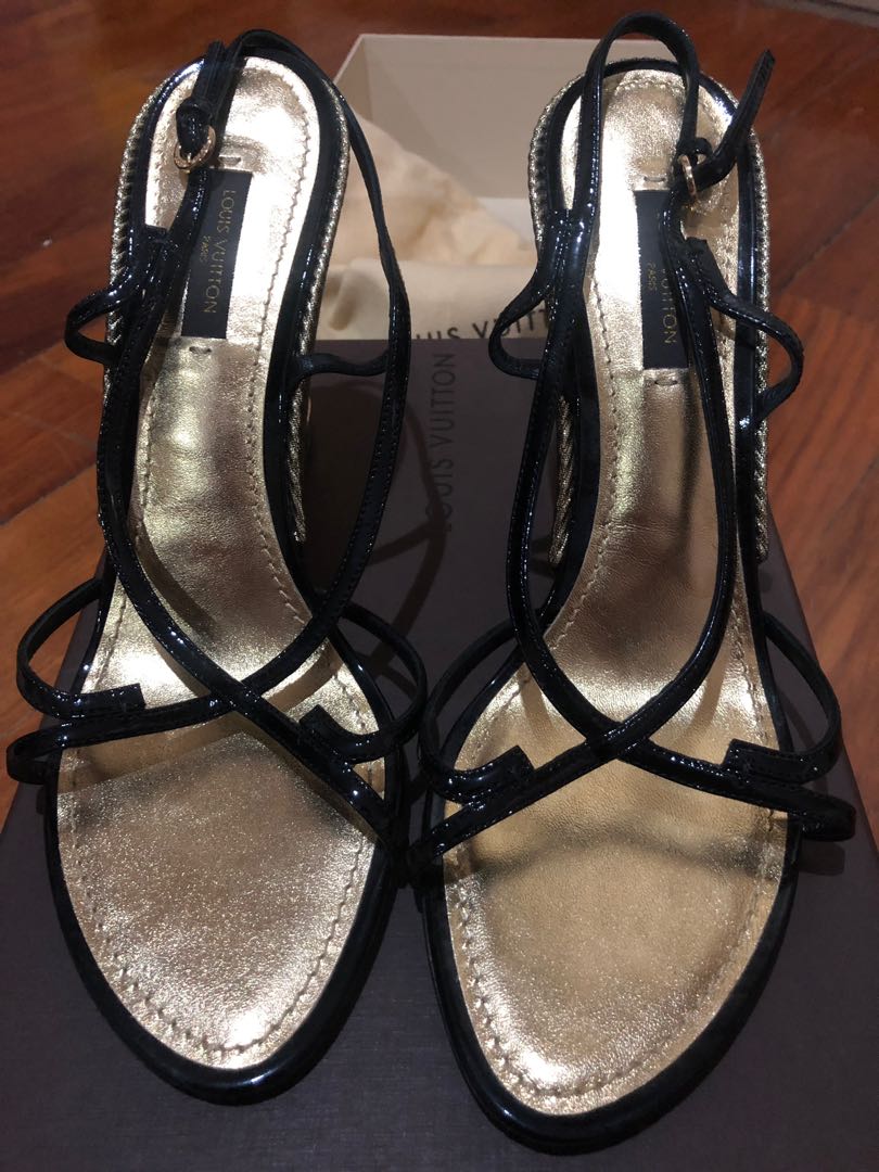 Louis Vuitton Black Strap Heels Czech Republic, SAVE 55