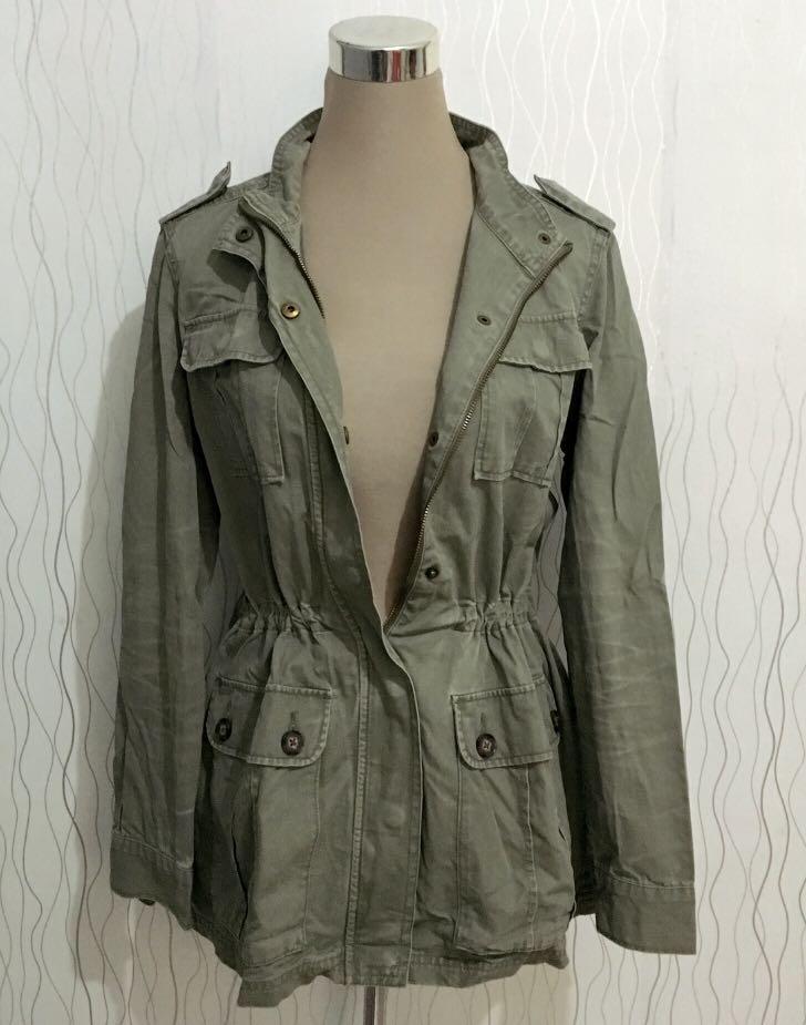 Merona Ashed Army Green Jacket Parka Women s Fashion Coats