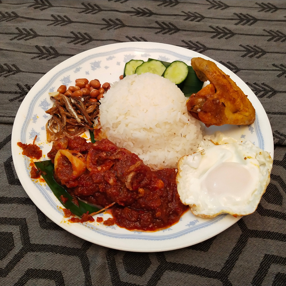 Nasi Lemak Sambal Sotong Food Drinks Packaged Snacks On Carousell