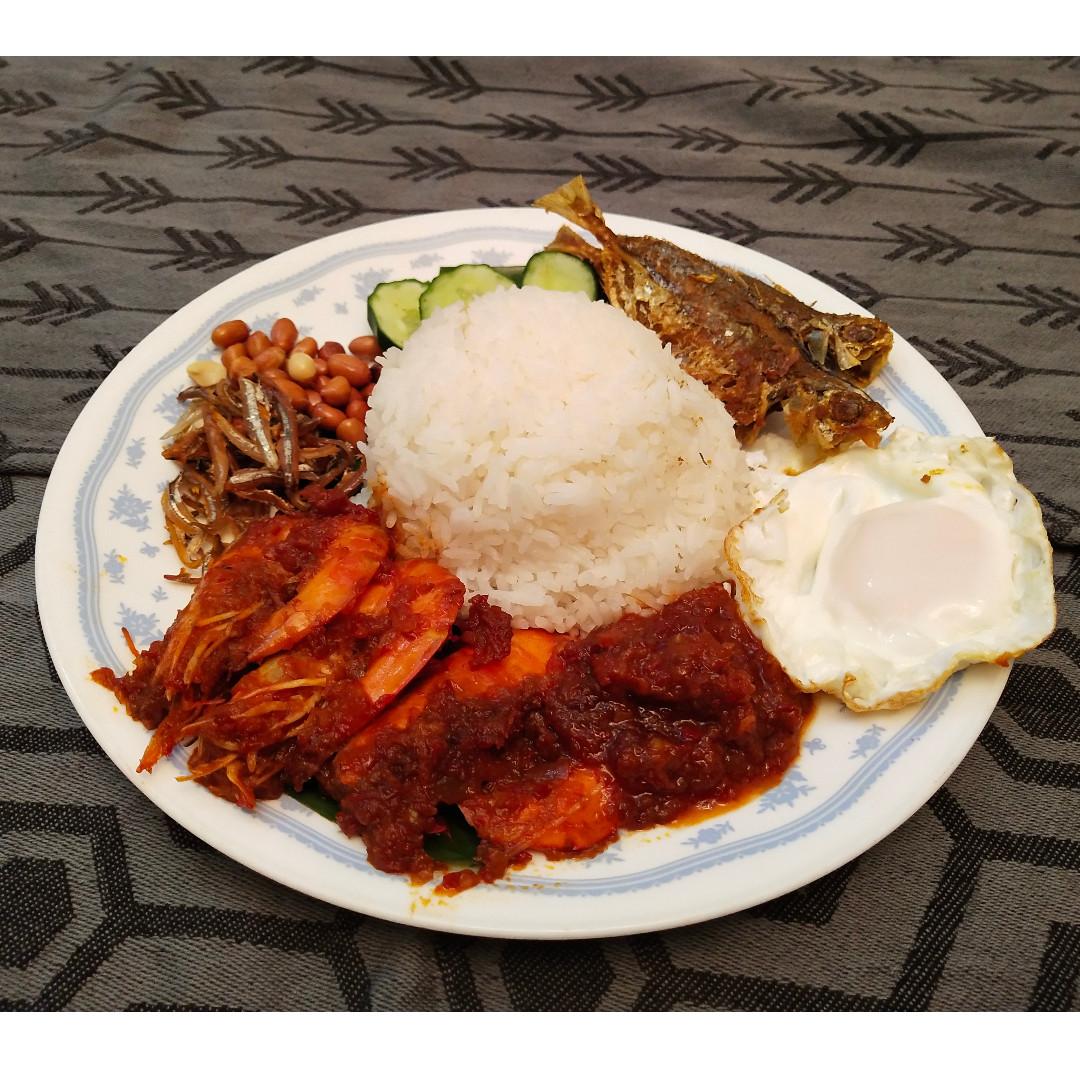 Nasi Lemak Sambal Udang Food Drinks Packaged Snacks On Carousell