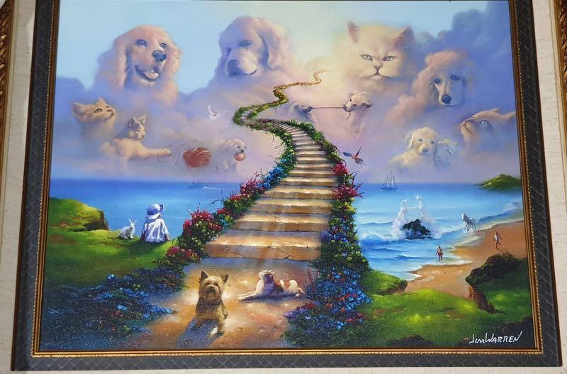 Painting All Pets Go To Heaven By Jim Warren Design Craft