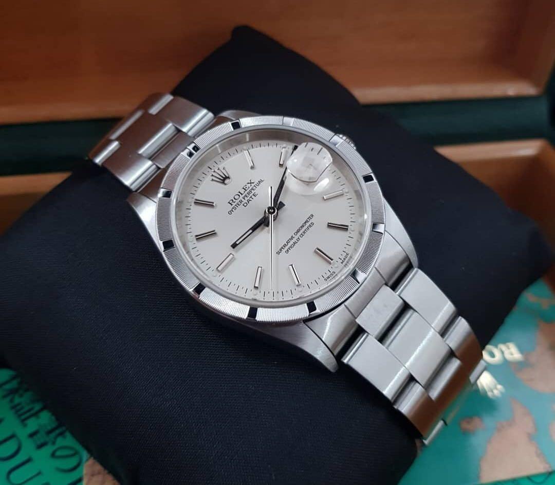 Rolex Oyster Perpetual Date 15210, Fesyen Pria, Jam Tangan di Carousell
