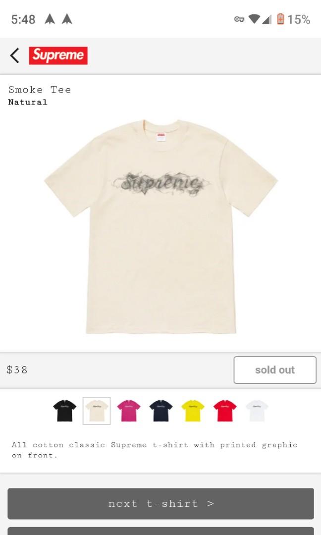 supreme smoke tee white