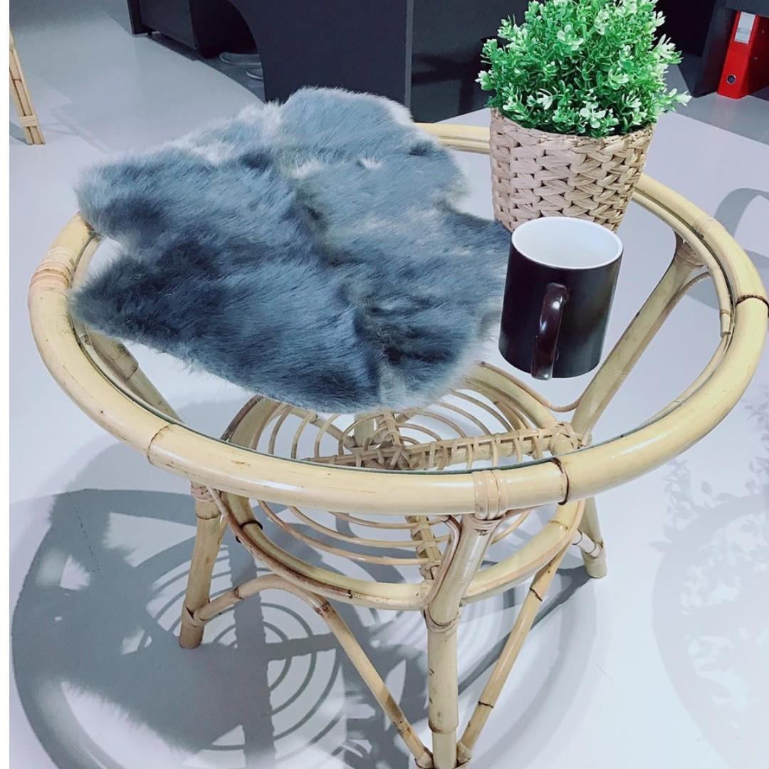 Sustainable Rattan Round Coffee Table With Glass Top Furniture Tables Chairs On Carousell