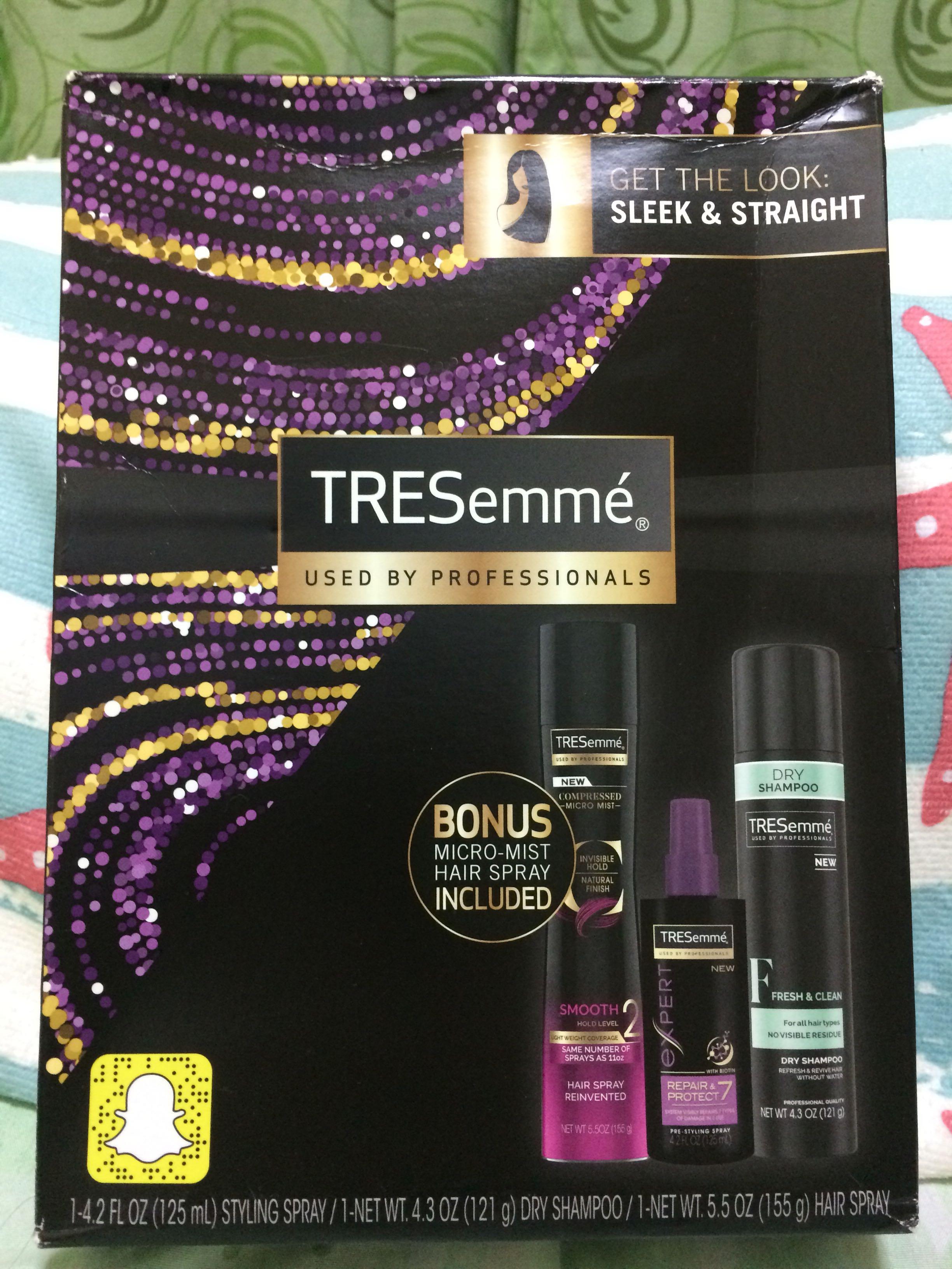 Tresemme Hair Mouse Hair Spray And Dry Shampoo For Sleek And