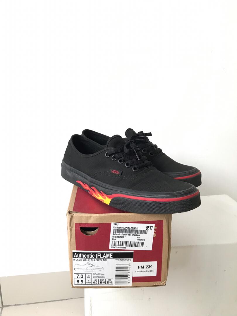 vans authentic flame wall